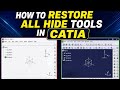 How to restore all hide tolls in CATIA #catiav5 #catiatutorials #catiav5tutorial 