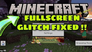 How to Fix Full screen glitch in Minecraft bedrock edition 1.20 | Mobile