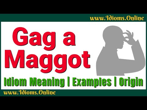 Gag a Maggot Meaning | English Idioms