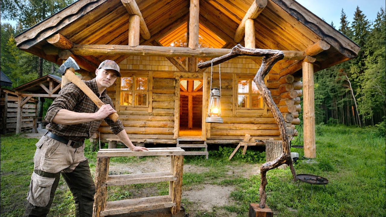 Creating a Rustic Interior for My Log Cabin in the Forest