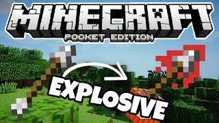NEW MINECRAFT PE MOD!!! EXPLOSIVE ARROW MOD!!