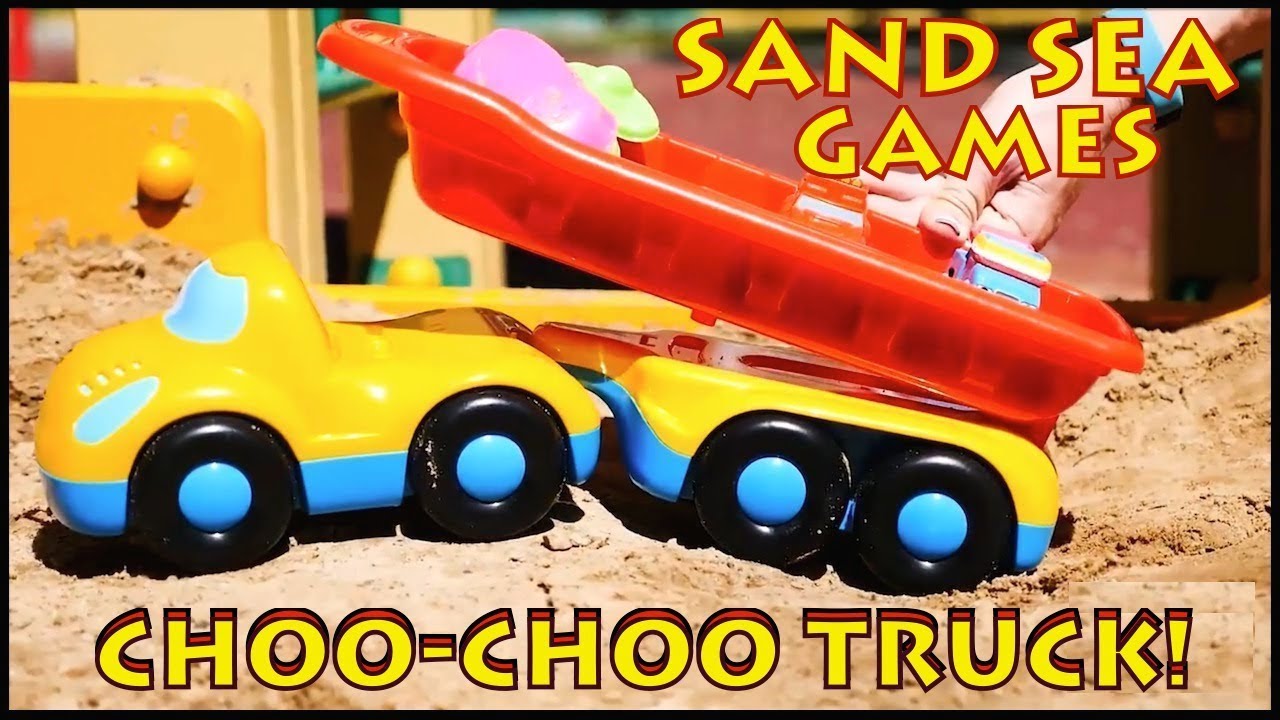 ChooChoo BEACH TRUCK! Toy Trucks Sandpit Game for kids toys for