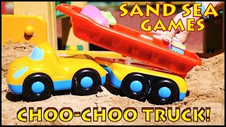 Choo-Choo BEACH TRUCK! - Toy Trucks Sandpit Game for kids - toys for kids videos for children screenshot 5