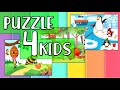 Table puzzle for kids - honey bee, squirrel and penguin