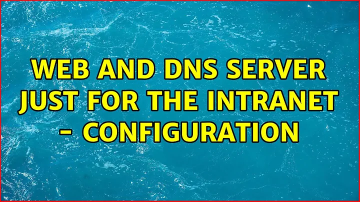 Web and DNS server just for the intranet - configuration (2 Solutions!!)