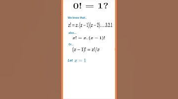 0! = 1 PROOF 🔥🔥 , Zero factorial is equal to 1 why ?? 🧠 #shorts