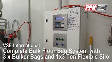 Complete Bulk Flour Weighing System with 3 x Bulker bags and 1x30 Ton Flexible Silo