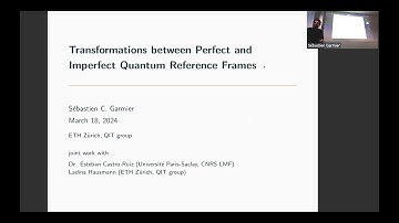 Transformations between perfect and imperfect quantum reference frames (Theory Talks at ETH Zurich)