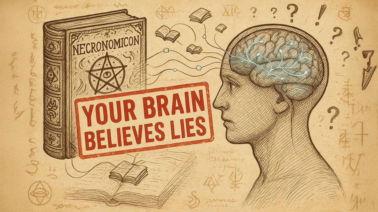 The FULL STORY of the Necronomicon — How a Fictional Grimoire Became “Real” (Neuroscience Explained)