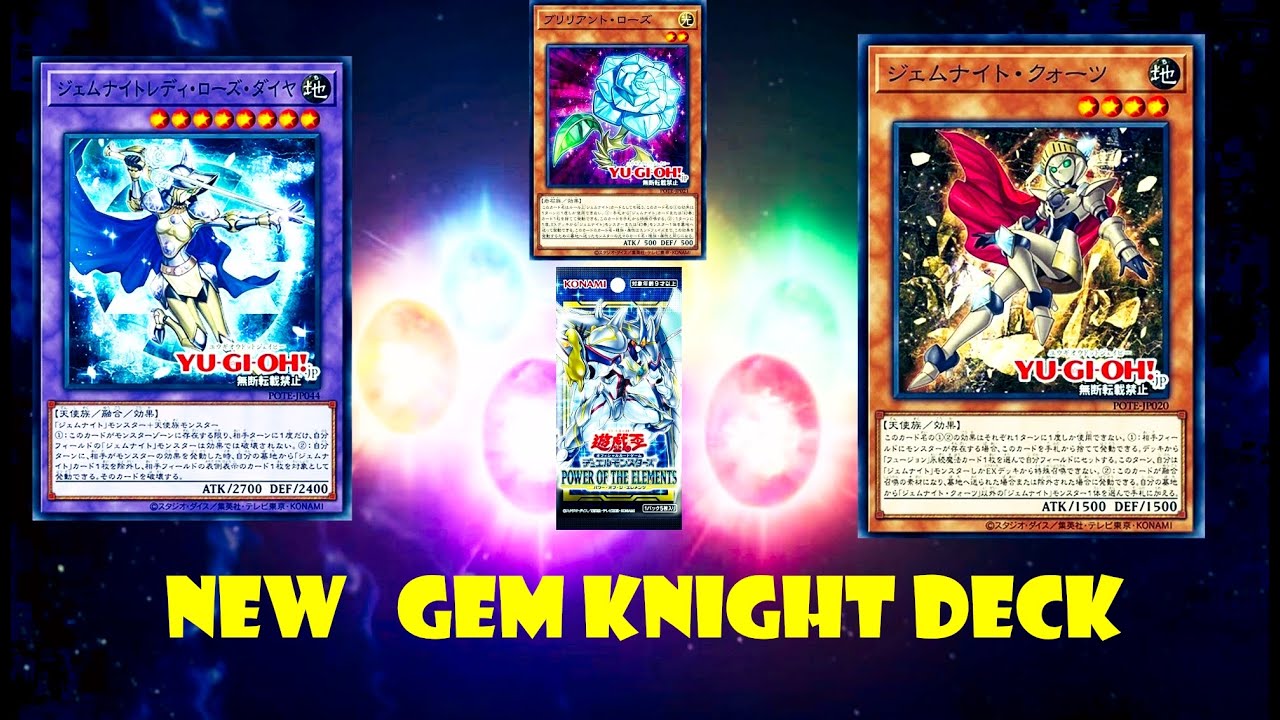 (YGOPRO)best Gem Knight deck for fan,Gem-Knight Lady Rose Diamond,Power of the Elements