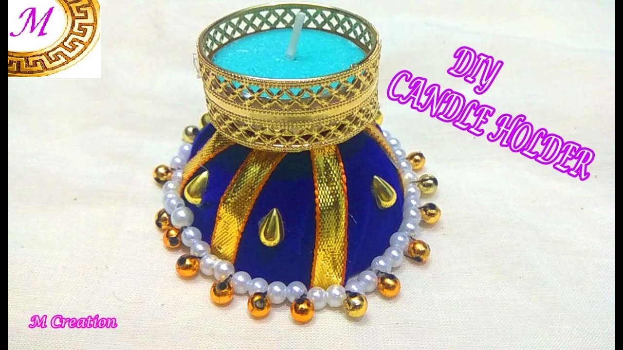 DIY DIYA holder/DIY candle holder/how to make diya holder YouTube