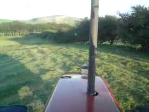 massey 3095 spinning out freshley mowed grass