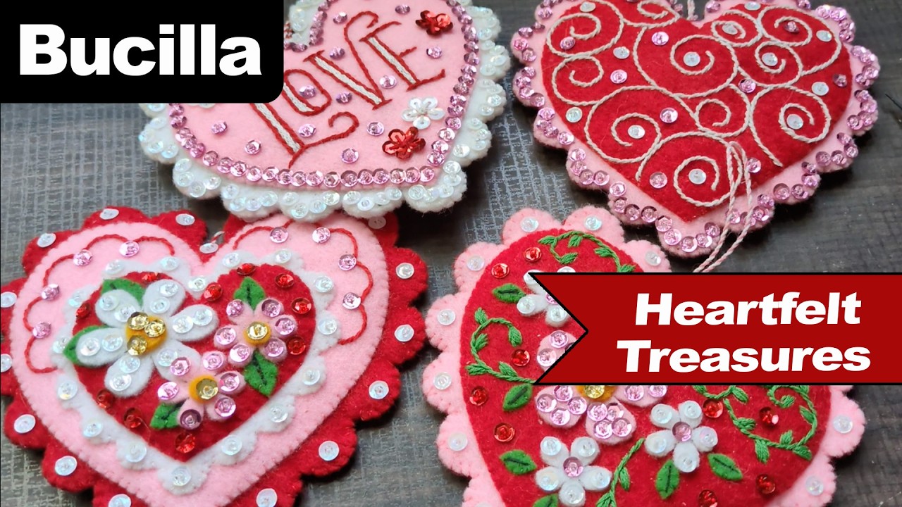 FeltTube 26: Bucilla Heartfelt Treasures Felt Kit Review! - YouTube