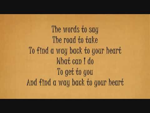 BACKSTREET BOYS - Back To Your Heart [Lyrics]
