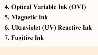 Ink, Paper, and Alteration Detection