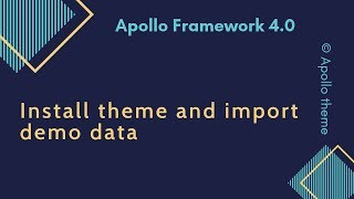 Install theme & import demo data