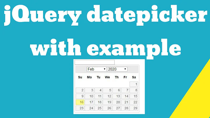 jQuery datepicker with example