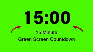 15 minute timer green screen