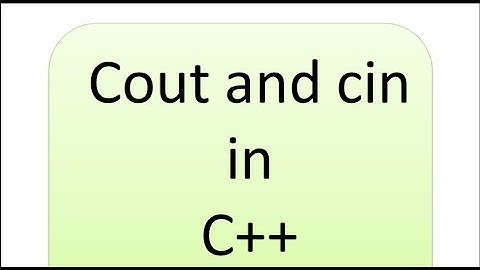 COUT and CIN  in C++ programming language in Hindi and Urdu. #cout #cin #c++