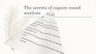 how to write the best capsim  rounds and final reports