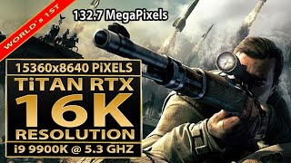 Sniper Elite v2 Remastered in 16K | 15360x8640 | Titan RTX | 16K resolution benchmark | 16K gaming