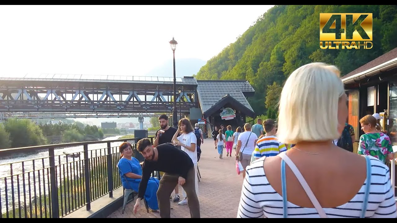 Rosa Khutor, Russia Architecture Walking Tour - 4K HD 60 FPS