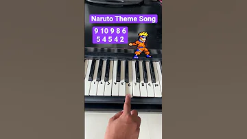 Naruto Theme Song On Piano Easy Naruto Narutoshippuden Pianolesson Narutotheme Learnpiano 