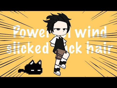 Powerful wind slicked back hair || Omori gacha meme || animation + tweening