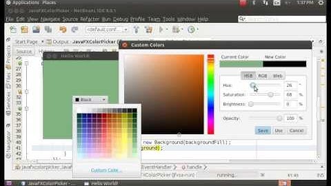 JavaFX 8 ColorPicker to fill Background