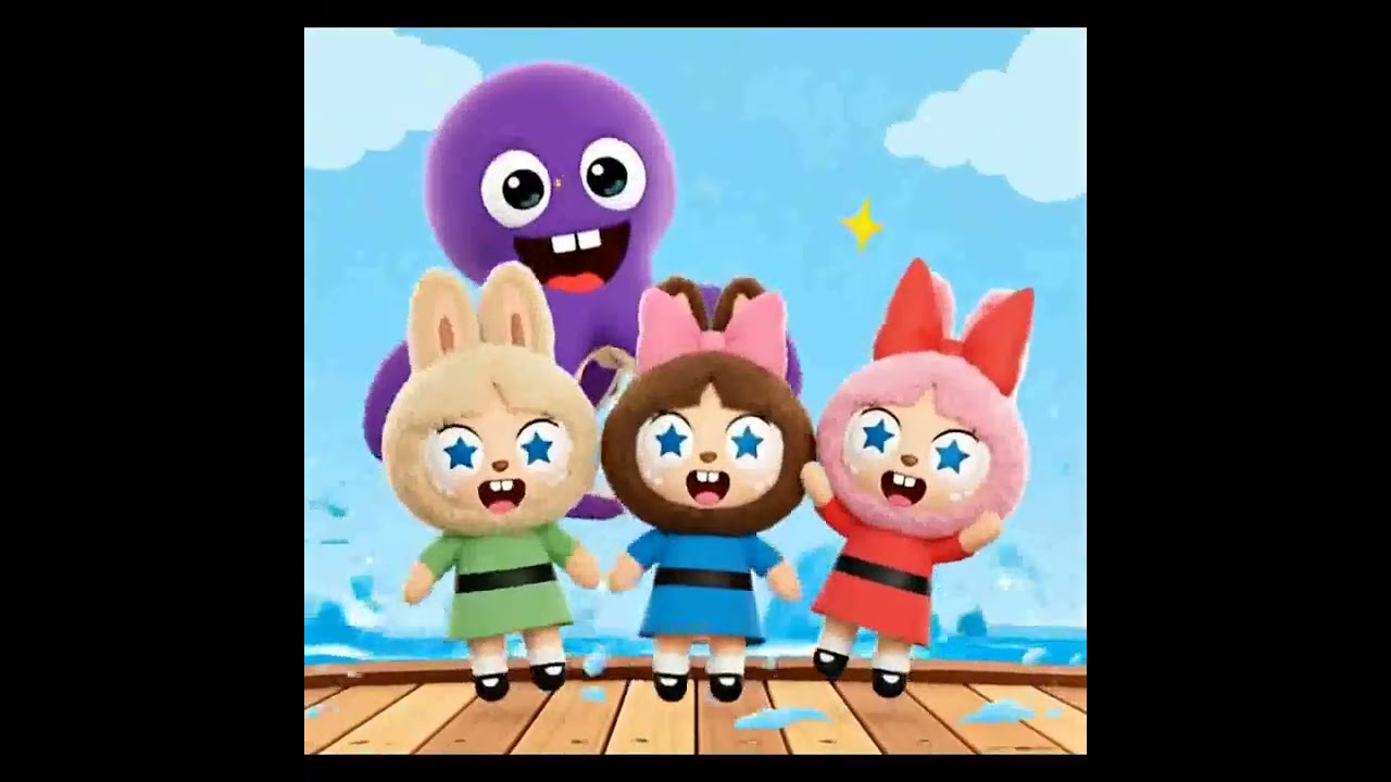 Powerpuff Girls x LABUBU: Epic Hero Landing! 💥 