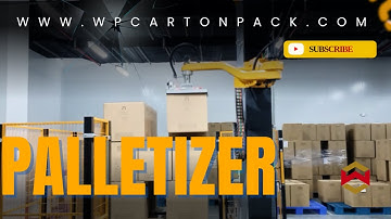 WIN-WIN PACK Single Column Palletizer with Sponge Suction Gripper for Carton Stacking #palletizer