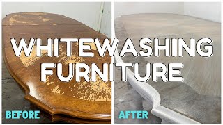 How I Whitewashed a Dining Room Table