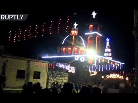 Syrian town celebrates Christmas for first time after years of war