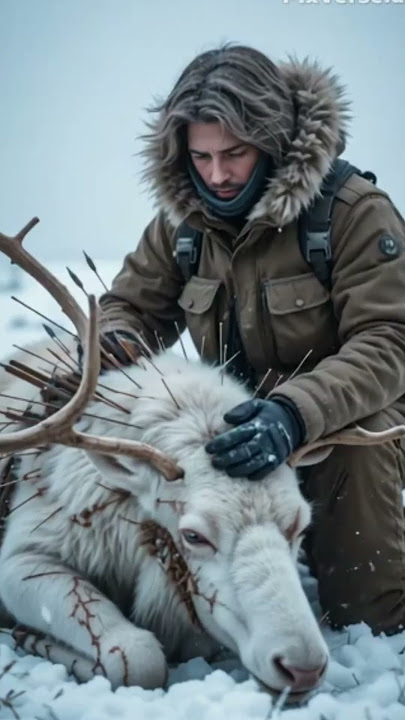 Shocking Rescue – A Reindeer Life Saved!#Rescue #wildlife #shorts#animalRescue