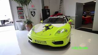 Found this amazing ferrari 360 challenge race car at studio 47.
believe it or not, you can actually rent ride to take the track along
with a coach...