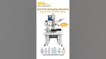 ✨DEMA Machine DM-2B  | Precision Hot Foil Stamping on Perfume Glass Bottle #hotstamping  #factory