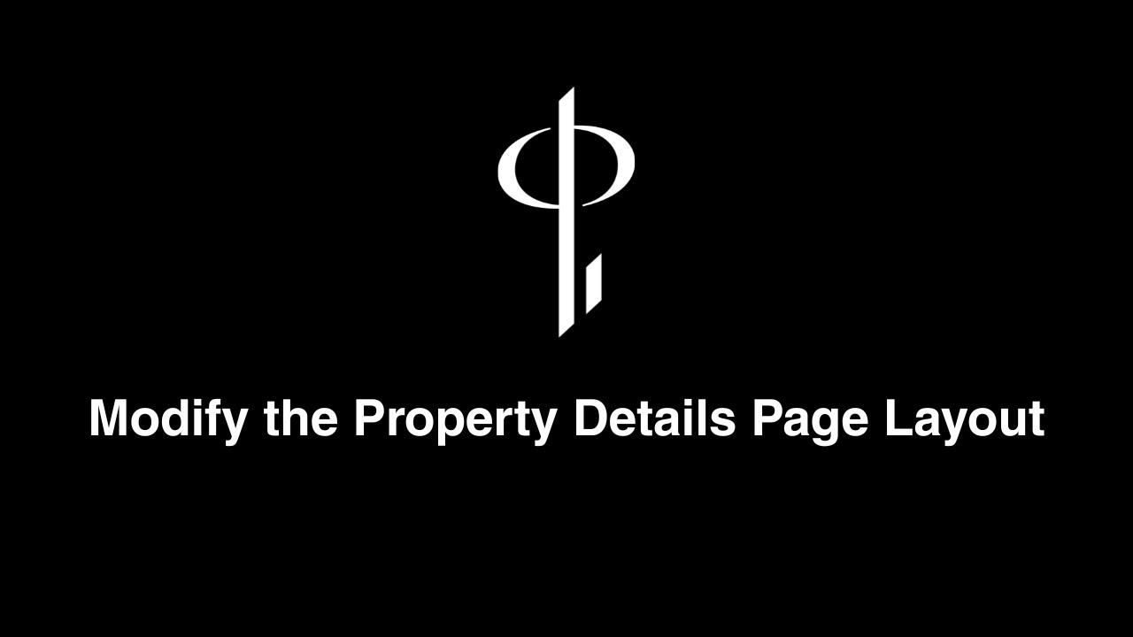 Modify the Property Details Page Layout