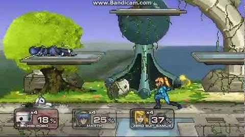 SSF2 v0.9b, Chibi-Robo vs Marth vs Zero Suit Samus