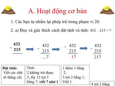 Toán 3_ Tuần 2_ Bài 4: Trừ các số có ba chữ số ( có nhớ )_( tiết 1).