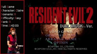 Resident Evil 2 (1998) Full Gameplay (ePSXe - PS1 Emulator) Claire Scenario B (Easy Difficulty)