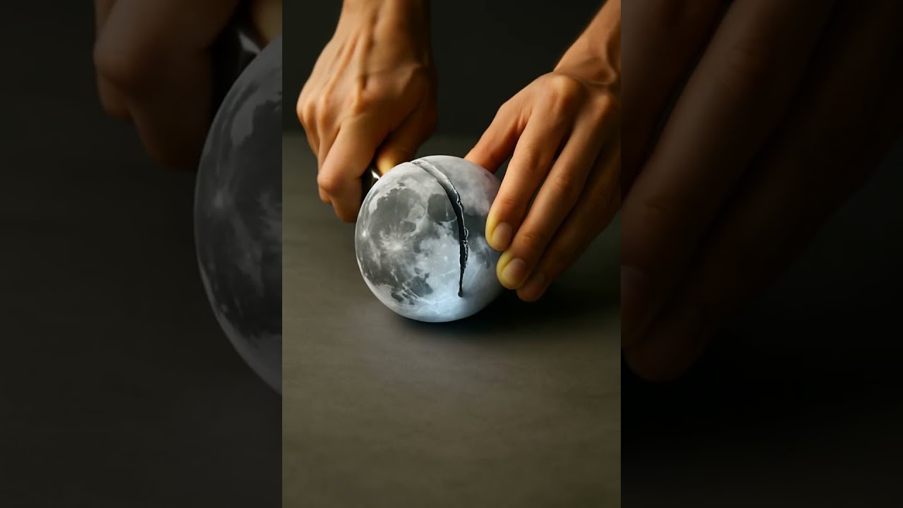 ASMR Cutting the Moon – Insanely Satisfying Sci-Fi Slice! #1