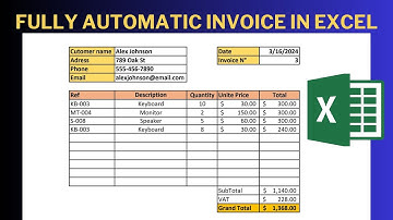 volledig automatische factuur in excel /maak een automatische factuur in excel professionele factuur
