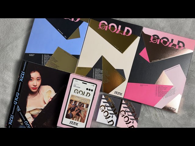 ♡Unboxing ITZY 있지 9th Mini Album GOLD (Light, Deep, Rose Gold