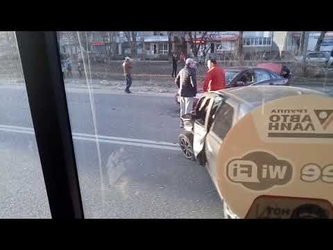 ДТП. Воронеж 10.04.2018. Из автобуса.