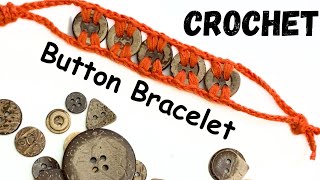 How to crochet Easy and Quick bracelets with buttons