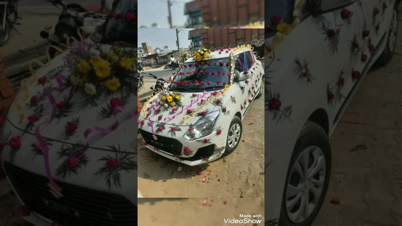 Wedding car decoration - Indian style #Traditional #weddingcar  #cardecoration #indian #style #diy 