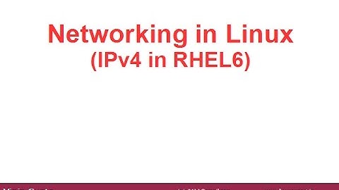 Setting IP addressing in RHEL 6 (Hindi) by Vipin Gupta