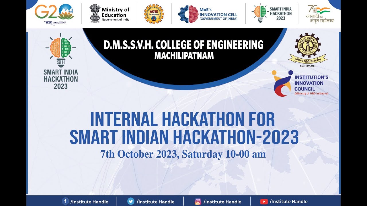 Internal Hackathon for SIH2023|DMSSVHCE #sih2023 #hackathon2023 - YouTube