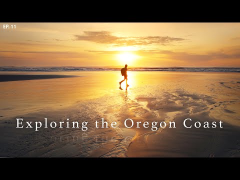 I PHOTOGRAPH the Sunrise, Sunset, and Moonset on the Oregon Coast!! - Hug Point Falls - EPISODE 11