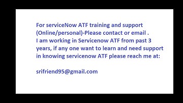 ServiceNow ATF learnings and support  online, training